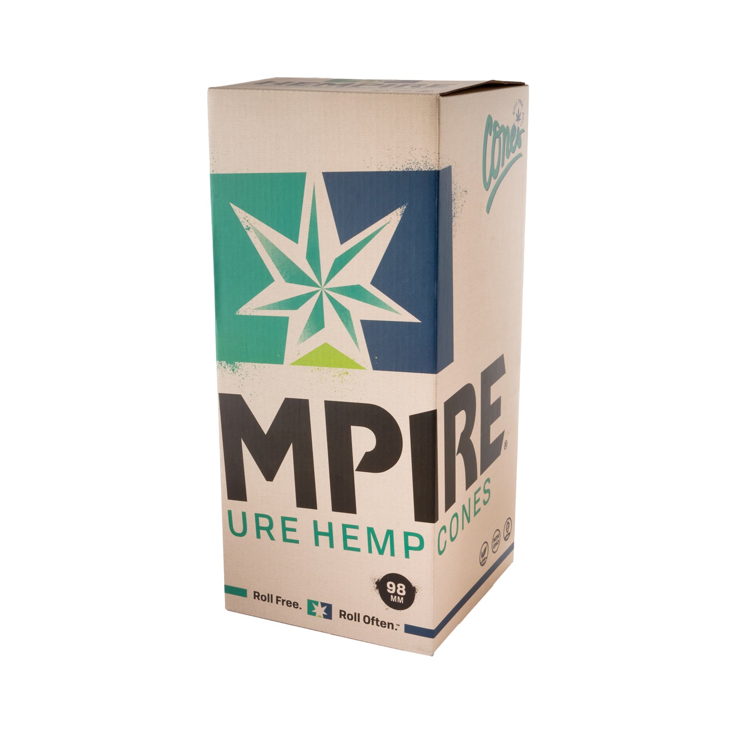 Hempire Paper Cones – 98mm – 1440pc – Branded Tip