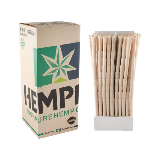 Hempire Paper Cones – 109mm King Size – 1000pc – Branded Tip