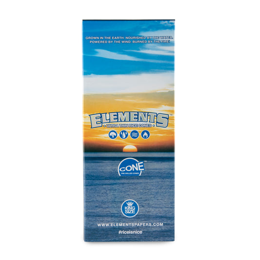 Elements Rice Paper Cones - King Size - 800pc - White