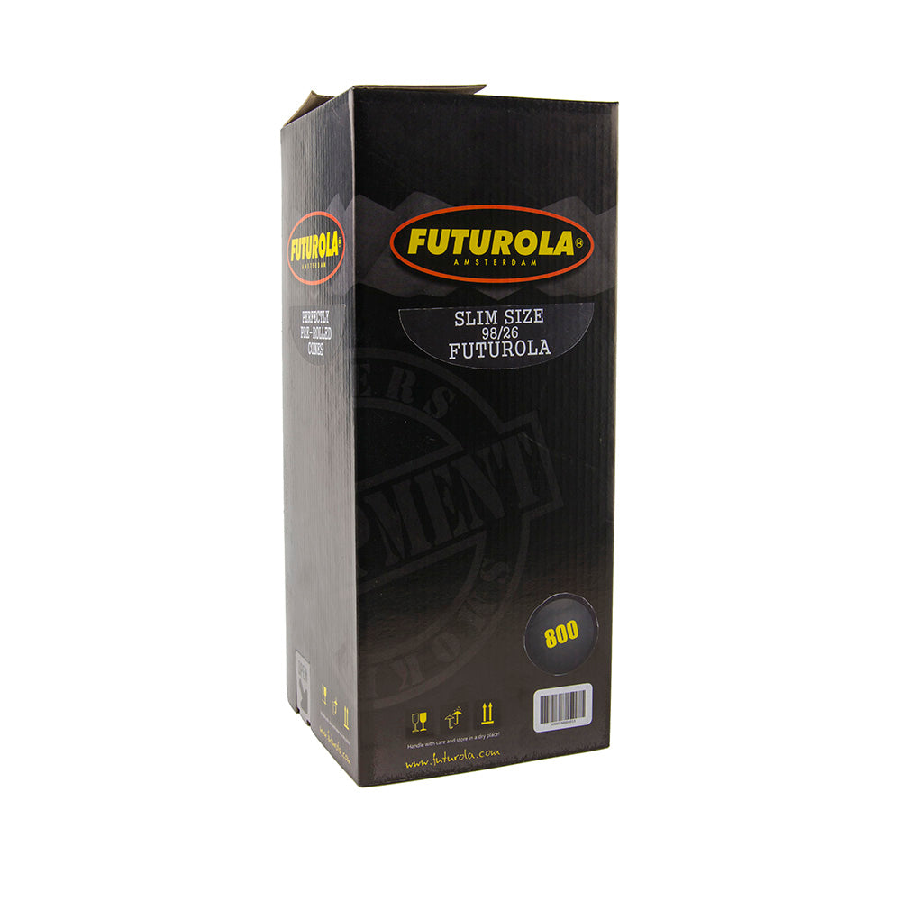 Futurola Paper Cones - 98mm - 800pc - Non-Branded Tip - White