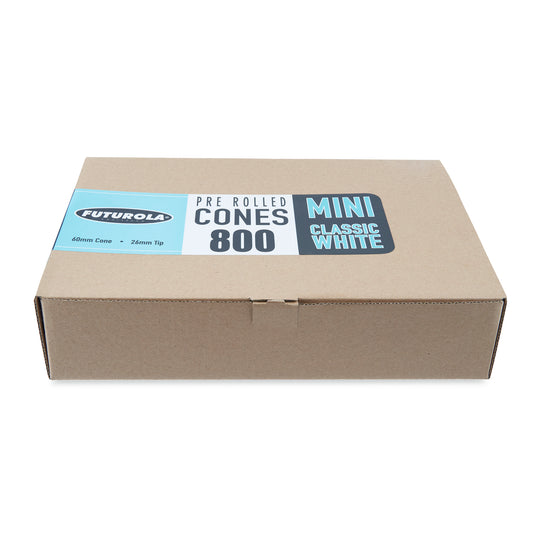 Futurola Paper Cones - Mini - 800pc - Non-Branded Tip - White