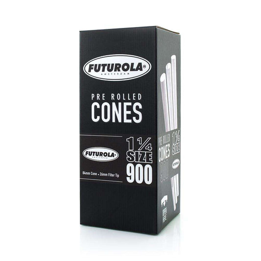 Futurola Paper Cones - 1 1/4 - 900pc - Branded Tip - White