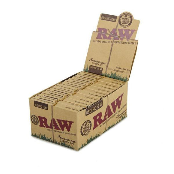 Raw Organic Connoisseur 1 1/4 Size + Tips - 24ct