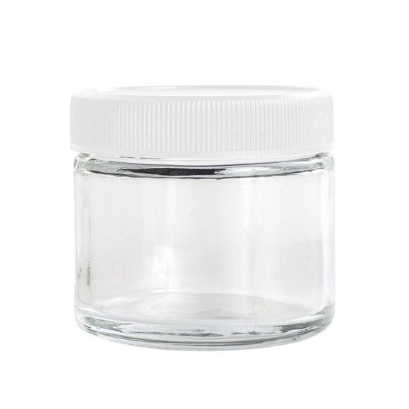 2oz Glass Jar -  White Cap - 168ct
