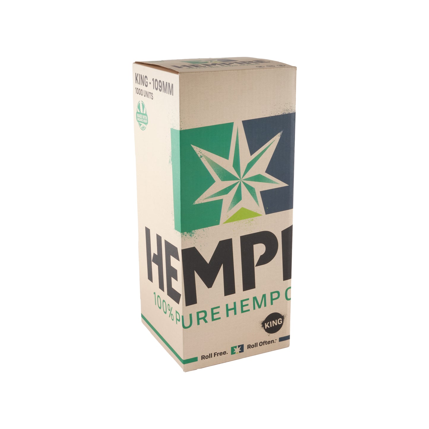 Hempire Paper Cones – 109mm King Size – 1000pc – Branded Tip