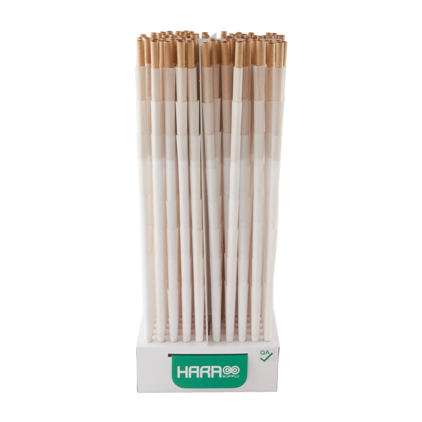 Bulk 800 pack of HARA slim size pre-rolled cones  on a white background