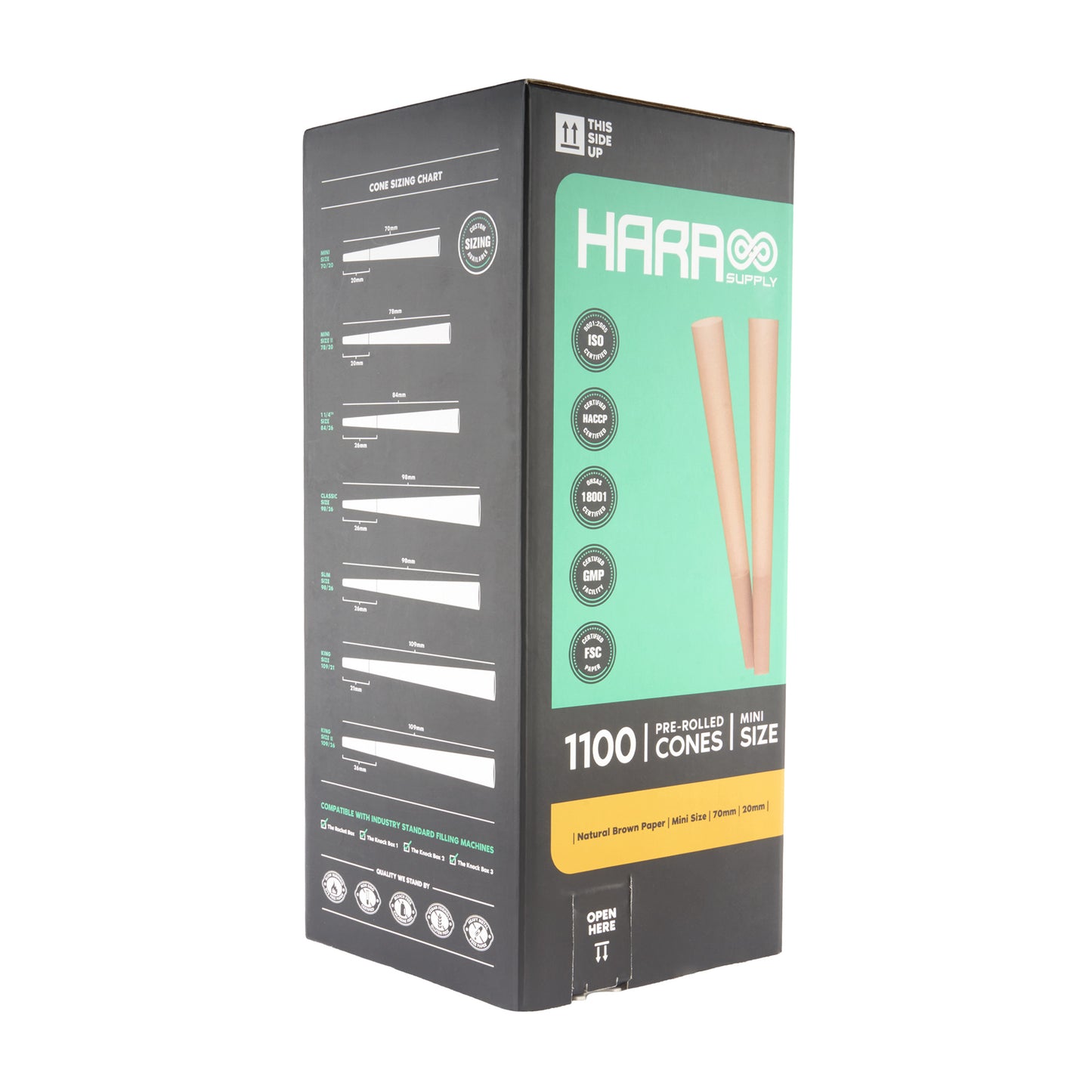 Hara Supply Paper Cones - 70mm - 1100pc