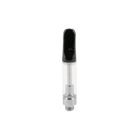 Wide Mouth Ceramic Glass Oil Atomizer 1.2 Mm - Black 1Ml Ez Process 100Ct Cartridge