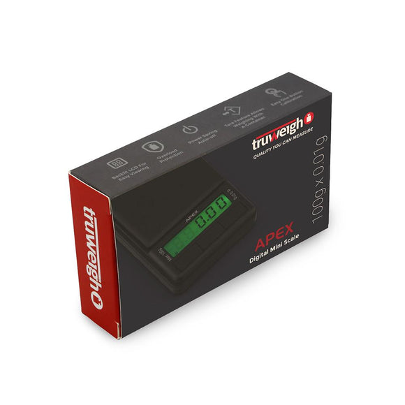 Truweigh APEX Digital Mini Scale - 100g x 0.01g - Black