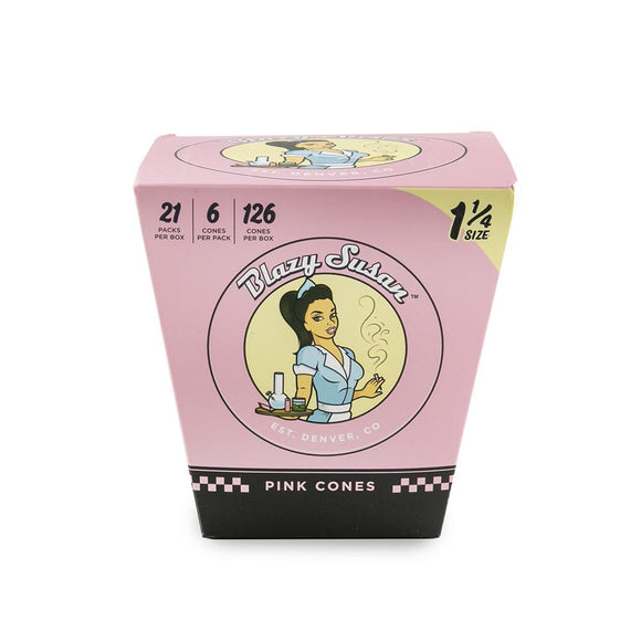 Blazy Susan 1 1/4 Pink Cones - 6pk - 21ct