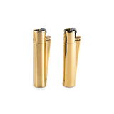 Clipper Full Metal Lighter Display - 12ct - Gold