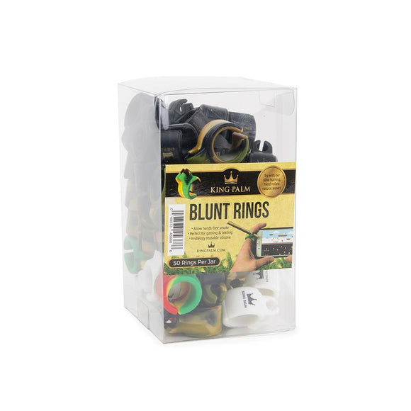 King Palm Silicone Blunt Ring Display - 50ct
