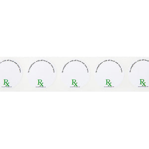Rx Medical Round Labels