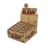 Raw Wide Tips Perforated Hemp Cotton - 50Ct