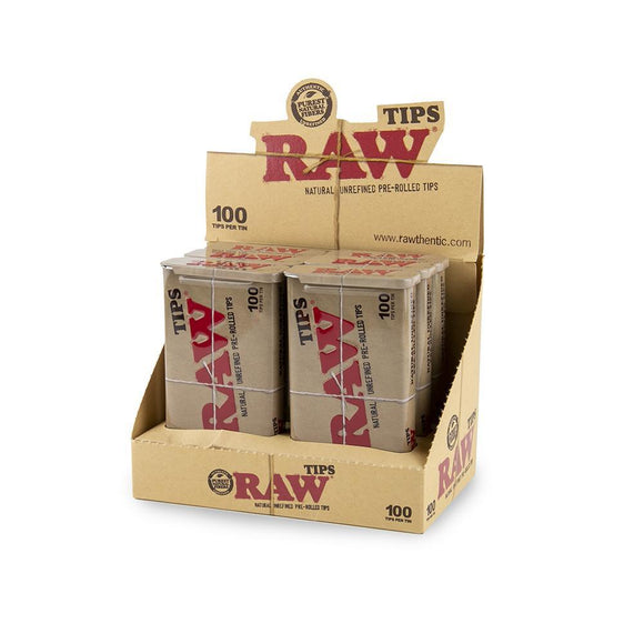 RAW Pre Rolled Tips in Tin - 6ct