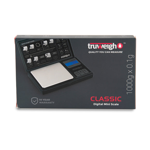 Truweigh Classic Digital Mini Scale 1000G X 0.1G Black