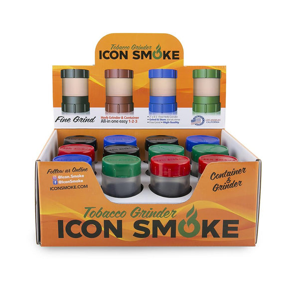 Icon Smoke Grinder & Container - 12ct