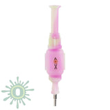 Aqua Silicone Nectar Collector - Glow Pink / Green White Smoke Accessories