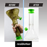 Before and After Dirty Bong Cleaned