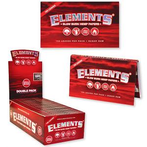 Elements Hemp Papers Single Wide 50 Ct - Red