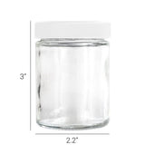 4oz Glass Jar - White Cap - 90ct