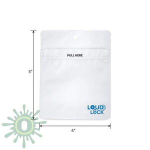Loud Lock Grip N Pull Mylar Bags - White 1000Ct Collective Supplies