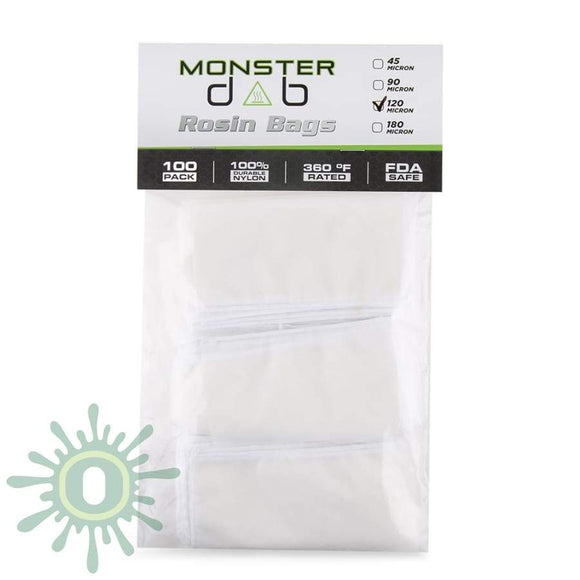 Monster Dab Rosin Bag - 120 Micron 3 X 6 100Ct Collective Supplies