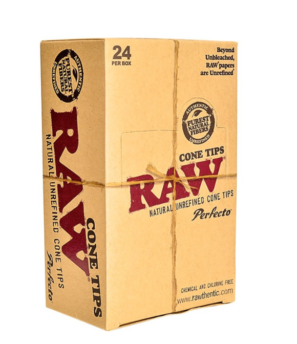 RAW PreRolled Perfecto Tips 100 Ct 6 Display